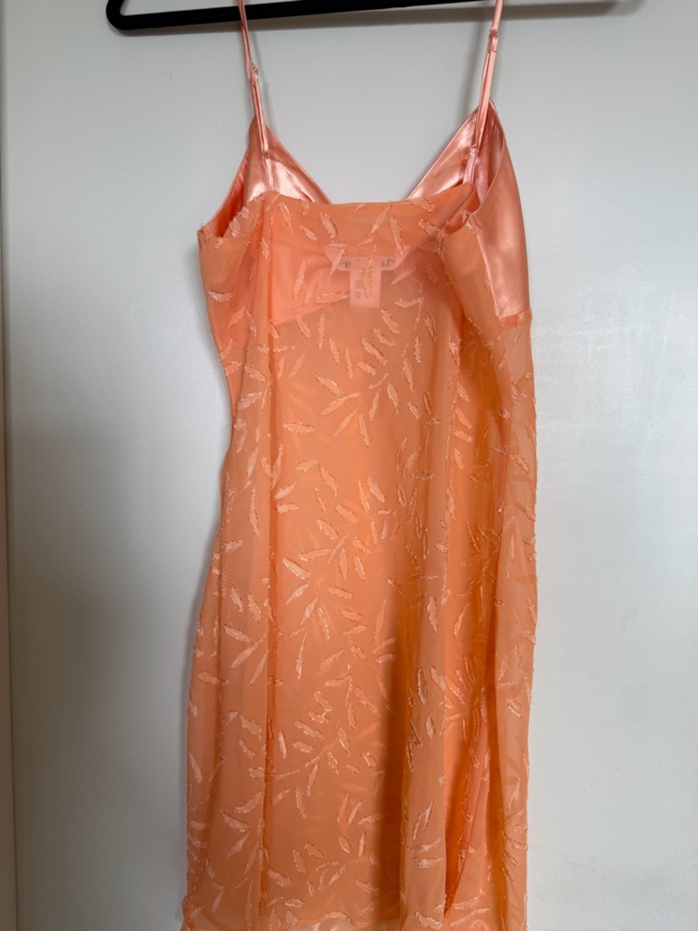 La Vie en Rose Peach Sheer Babydoll Nightgown Robe Set M Y2K - Picture 6 of 11